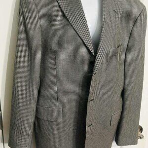 Arnold Brant Men’s Cashmere Blazer 42R Houndstooth Vintage Classic